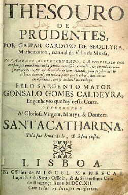 Pgina del libro de Gaspar Cardoso