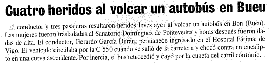 La Voz de Galicia. 25/11/01